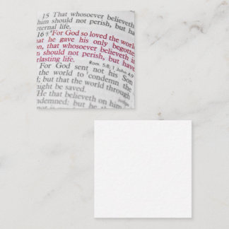 John 3:16 fyrkantigt visitkort