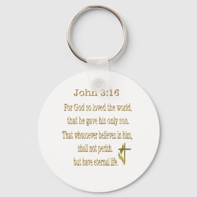 John 3:16 Gåvor Nyckelring (Framsida)