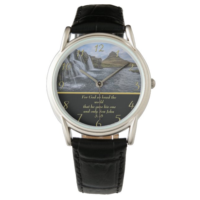 John 3:16 Gud så älskad Armbandsur (Framsida)