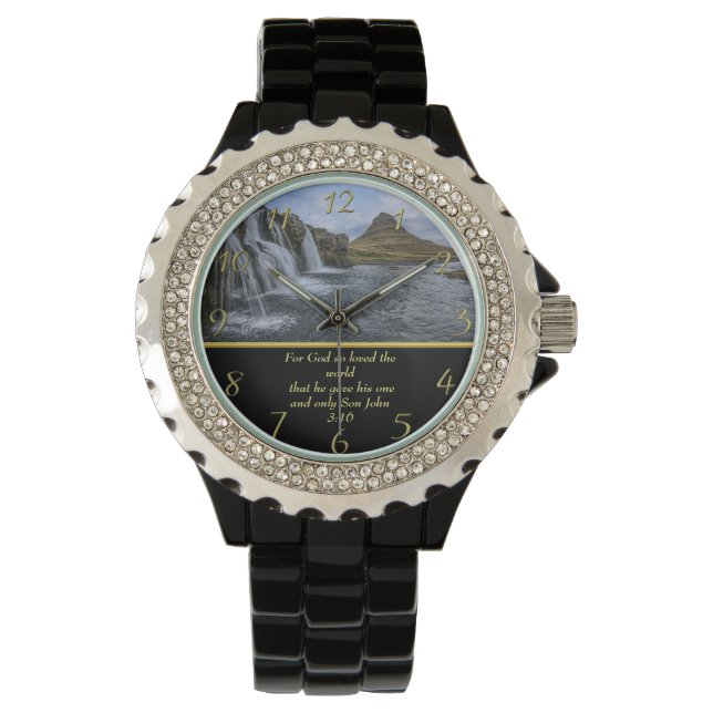 John 3:16 Gud så älskad Armbandsur (Framsida)