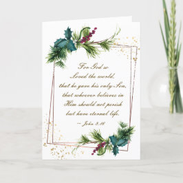 John 3:16 Gud så älskad världsjulen Helgkort