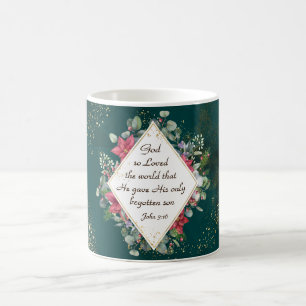 John.3:16 Gud så älskade världen, jul Kaffemugg