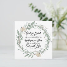 John 3:16 Gud så älskade World Bible Verse Card