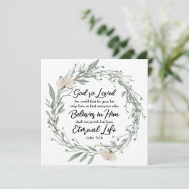 John 3:16 Gud så älskade World Bible Verse Card