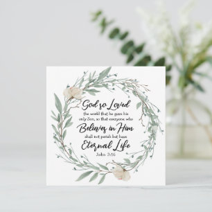 John 3:16 Gud så älskade World Bible Verse Card