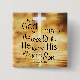 John 3:16 Gud så älskade World Bible Verse Knapp