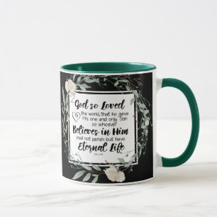John 3:16 Gud så älskade World Bible Verse Mugg