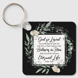 John 3:16 Gud så älskade World Bible Verse Nyckelring