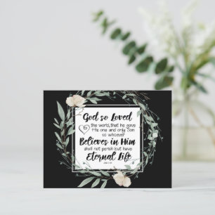 John 3:16 Gud så älskade World Bible Verse Vykort