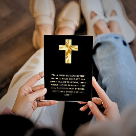 John 3:16 Guld Kor Folierat Kort