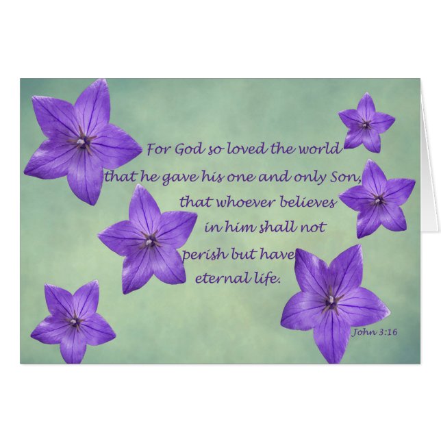 John 3:16 hälsningskort (Framsidan Horizontal)