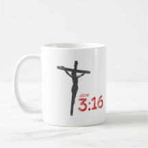 John 3:16 Jesus Crucifix Bible Verse Coffee Mugg
