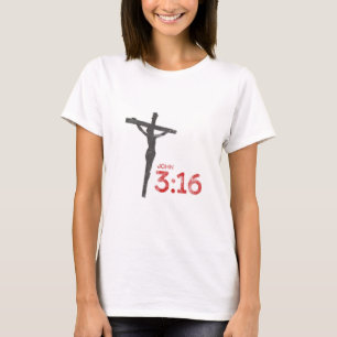John 3:16 Jesus Crucifix Bible Verse T-Shirt