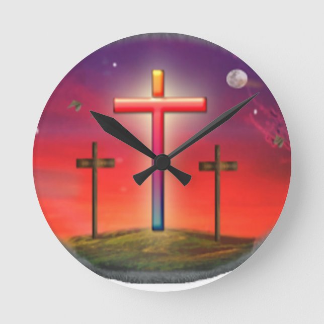 John 3:16 Jesus Kärlek du Rund Klocka (Framsida)