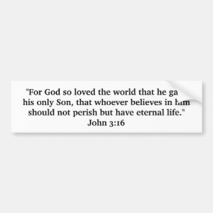 John 3:16… Jesus Kristus, vår Lord och frälsar Bildekal