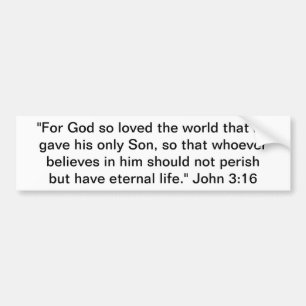 John 3:16… Jesus Kristus, vår Lord och frälsare! Bildekal