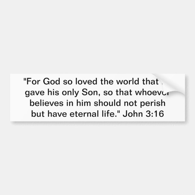 John 3:16… Jesus Kristus, vår Lord och frälsare! Bildekal (Framsidan)