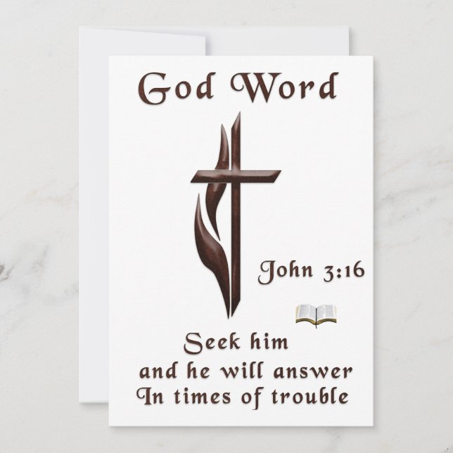 John 3:16 julkort (Framsida)