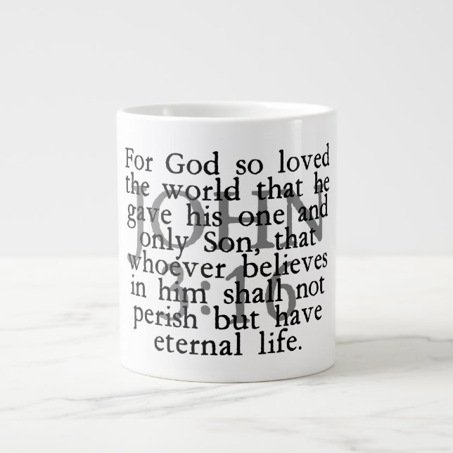 John 3:16 jumbo mugg (Framsidan)