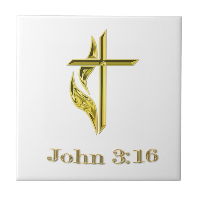 John 3:16 kakelplatta (Framsidan)