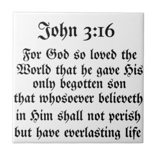 John 3:16 kakelplatta