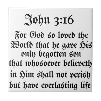 John 3:16 kakelplatta