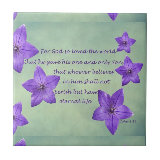 John 3:16 kakelplatta (Framsidan)
