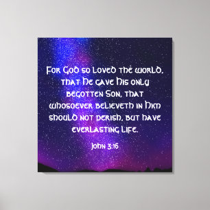 John 3:16 kanvastryck