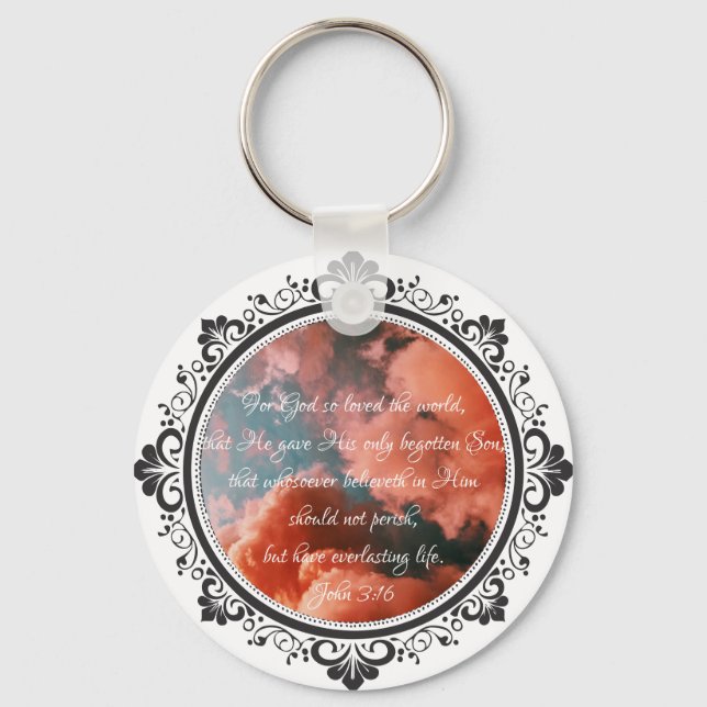 John 3:16 Keychain Nyckelring (Framsida)