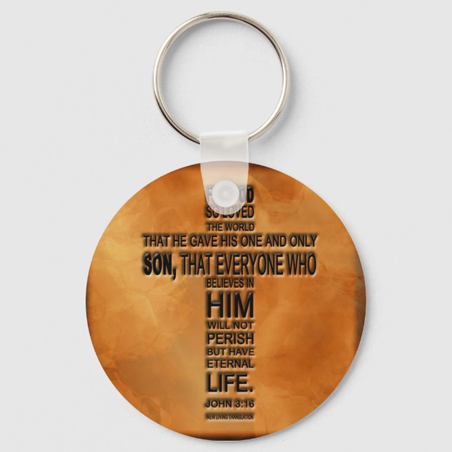 John 3:16 Keychain Nyckelring (Framsida)