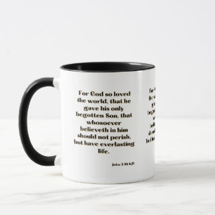 John 3:16 KJV Bible Verse Two-Tone Mugg