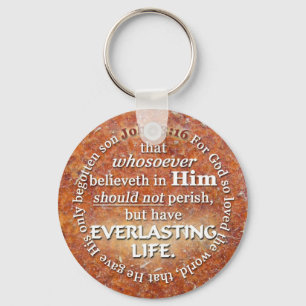John 3:16 KJV EverdurLife Bible Verse Quote Nyckelring