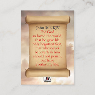 John 3:16 KJV-kort Visitkort
