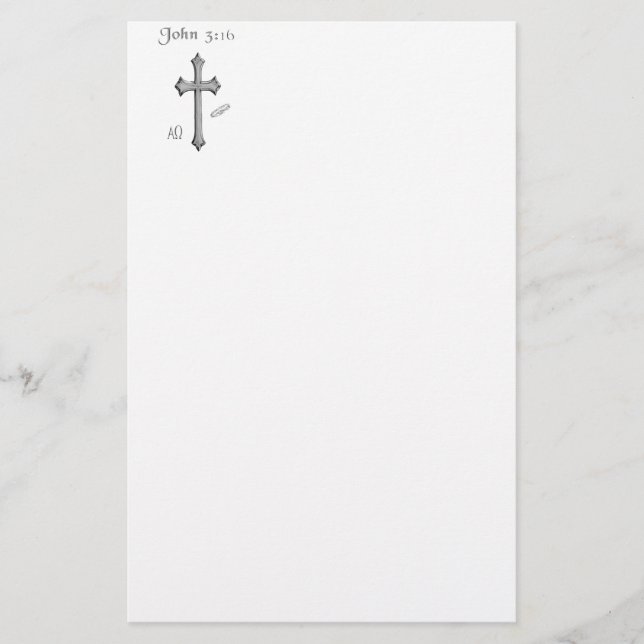 John 3:16-kläder brevpapper (Framsida)