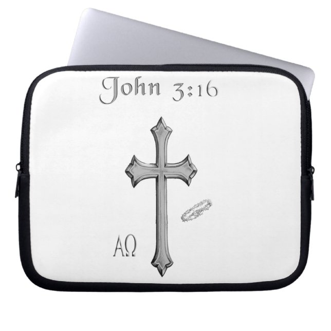 John 3:16-kläder laptop sleeve (Framsidan)