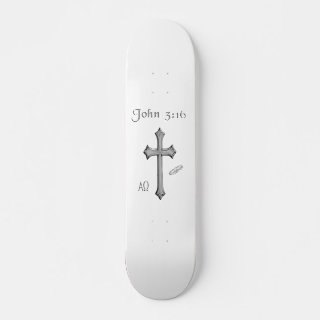 John 3:16-kläder skateboard bräda 21,5 cm (Framsida)