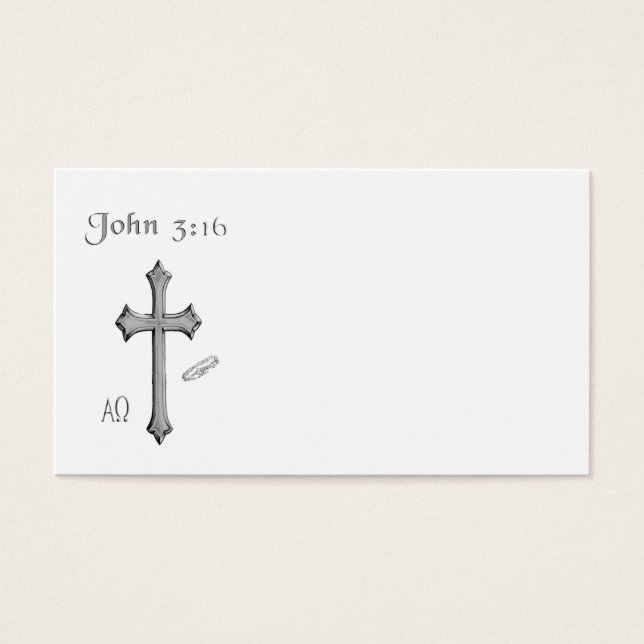 John 3:16-kläder visitkort (Framsidan)