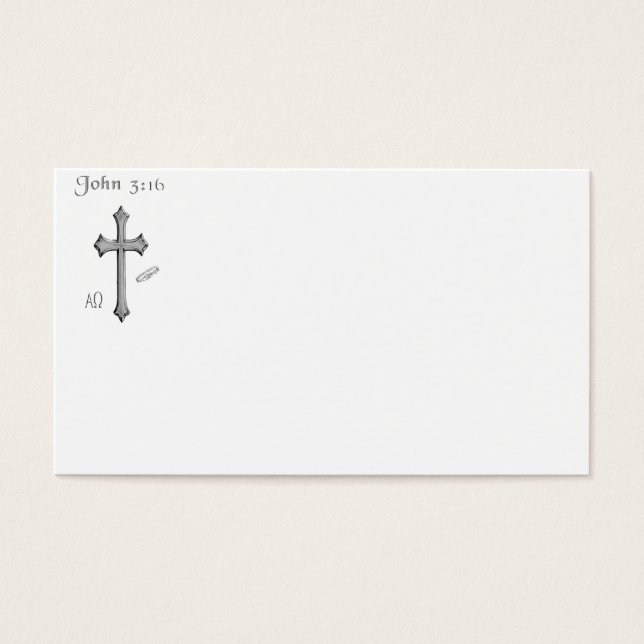 John 3:16-kläder visitkort (Framsidan)