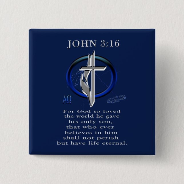 John 3:16-knappar knapp (Framsida)