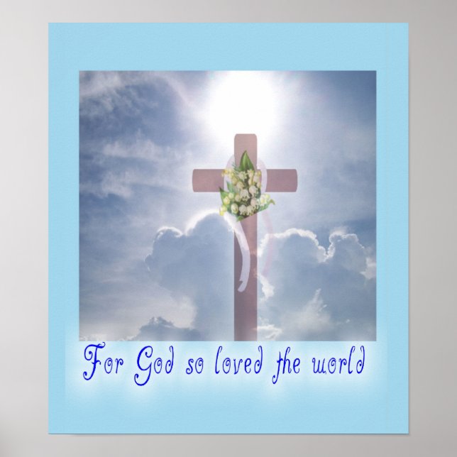 John 3:16, Kor i molnen Poster (Framsidan)