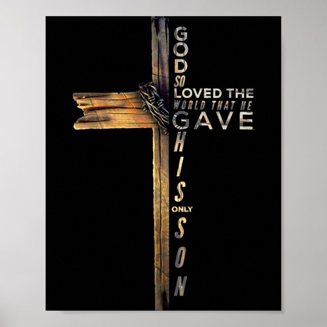 John 3_16 Kristna Kors Bibeln 2025 Uppdatering  Poster (Framsidan)