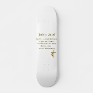 John 3:16 kristna presenter skateboard bräda 20,5 cm