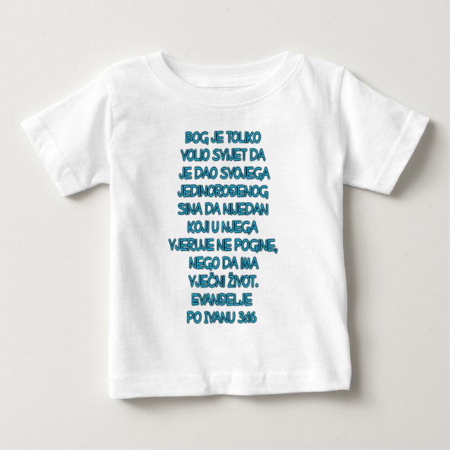 John 3:16 Kroatiska T-shirt (Framsida)