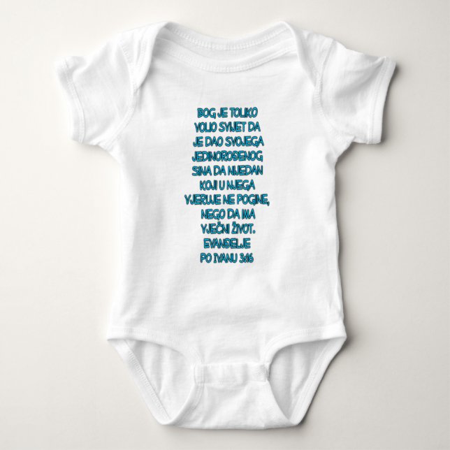 John 3:16 Kroatiska Tee (Framsida)