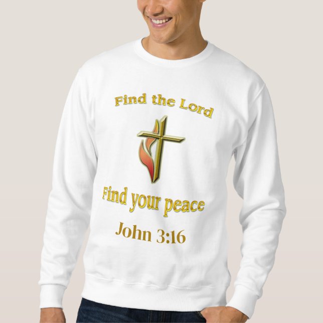 John 3:16 lång ärmad tröja (Framsida)