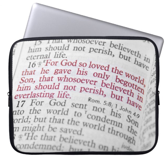 John 3:16 laptop fodral (Framsidan)