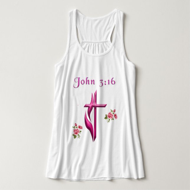John 3:16 linne med racerback  (Design framsida)