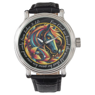 John 3:16 Livfull Urverk Natur Tro Armbandsur