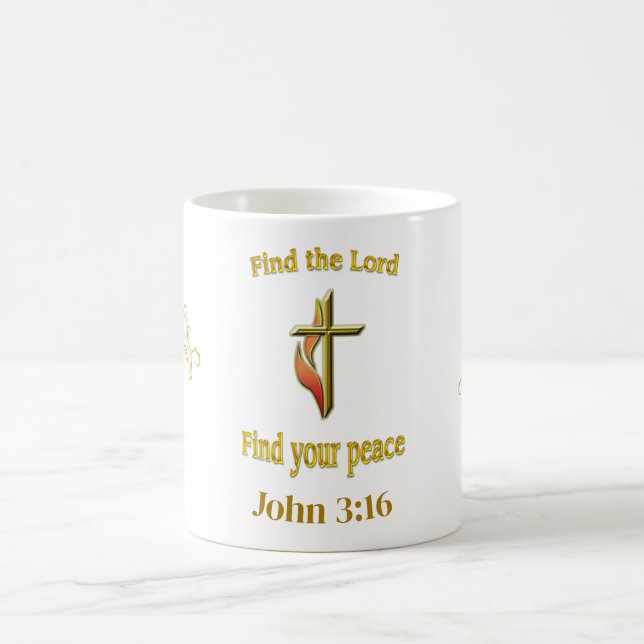 John 3:16 magisk mugg (Center)