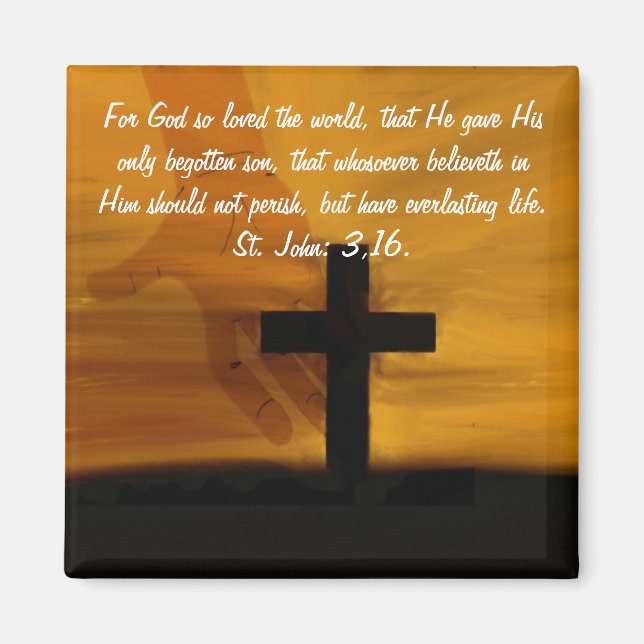 John 3,16. Magnet (Framsidan)